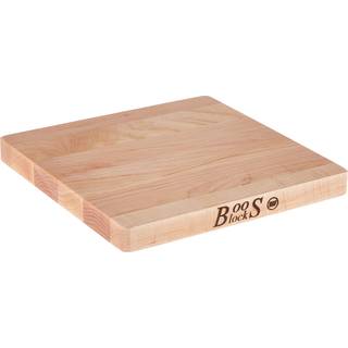 John Boos Boos Block Chop-N-Slice Series Reversible Wood Cutting Board med lettede hjørner 1-tommer tykkelse 10 """" X 10 """" X 1 """" Maple