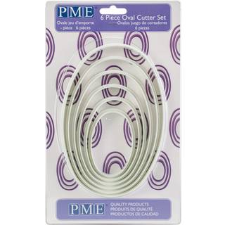 PME ovale sk?rer til kageindretning s?t af 6 hvide
