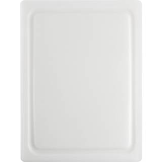 Dexas NSF godkendt poly skærebræt med juice brønd 12 x16 x 5/8 """" Hvid