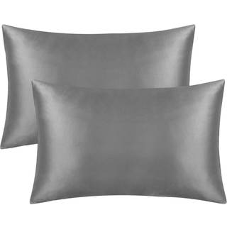 Flxxie 2 Pack Zipped Satin Queen Pillowcases For Hair and Skin Silky and Super Soft (20 """" X30 """") Lynl?s