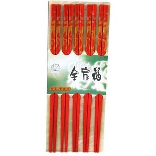 Asiatiske hjemme spisepinde med dragemaleri 5 par