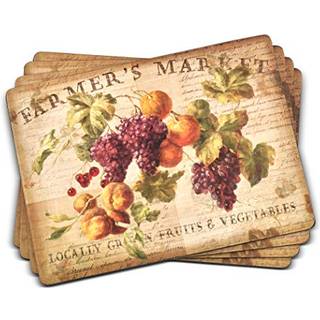 Pimpernel Rigelig efter?rssamling placemats | S?t af 4 | Varmebestandige m?tter | Cork-st?ttet bestyrelse | H?rdt placemat s?t til spisebord | M?