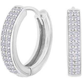 Siersbøl sølv creoler med cubic zirkonia 16mm