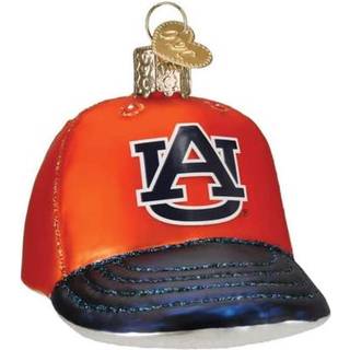 Old World Christmas Auburn Baseball Cap Glass bl?st ornament til juletr?