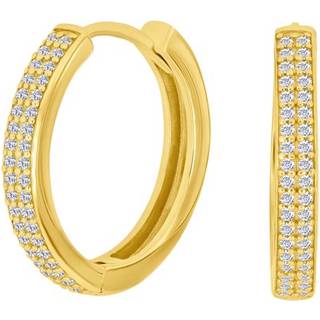 Siersbøl forgyldt sølv creoler med cubic zirkonia 20mm