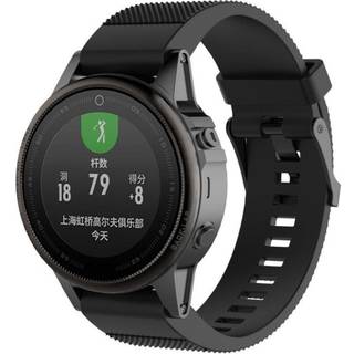Garmin Fenix 5S erstatnings urrem i silikone med tekstureret overfalde - Sort