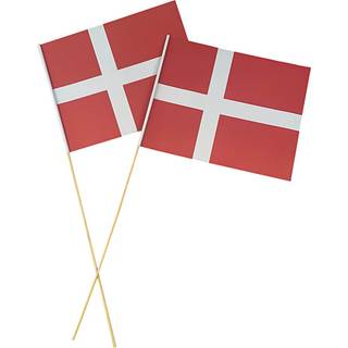 Salling A5 papirsflag med træpind H:40 cm 8-pak - Dannebrog (På lager i butik)