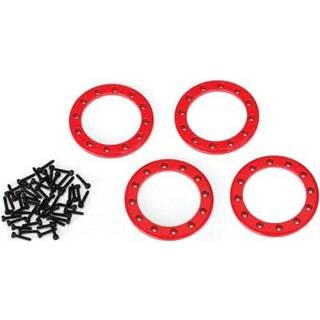 Traxxas 8169R Beadlock Rings Alu Red 1.9" (4)