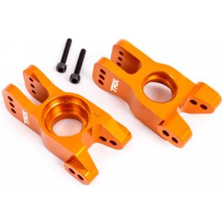 Traxxas - TRX9552T - Carriers, stub axle, 6061-T6 aluminum (orange-anodized) (left and right)/ 3x18mm CS (with threadlock) (2)