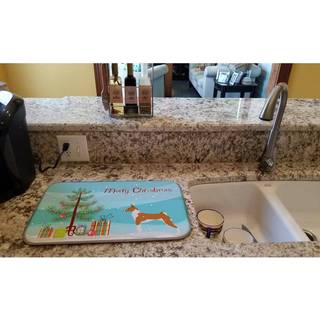 """" Caroline's Treasures Basenji Tree Dish Drying Mat 14 """" """" X 21 """" """" Multicolor """"