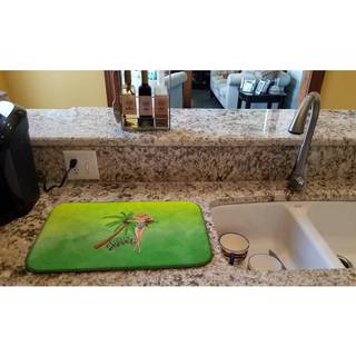 """" Caroline's Treasures Hello Summer Lady in Swimsuit Dish Drying Mat 14 X 21 Multicolor """"