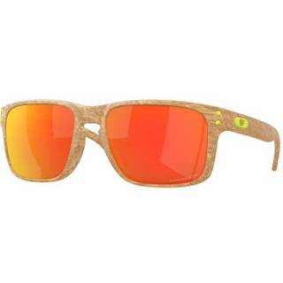 Oakley Mand OO9102 HOLBROOK 9102Y8 Solbriller O_matter Beige Rød Firkantet Polariseret Prizm