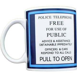 Doctor Who Tardis Police Telefon Keramisk kaffekrus