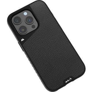 MOUS til iPhone 15 Pro Max Case MagSafe kompatibel - ubegrænset 5,0 - sort læder - Beskyttende iPhone 15 Pro Max Case - ShockProof Phone Cover