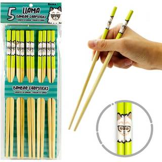 Lama bambus spisepinde sæt på 5