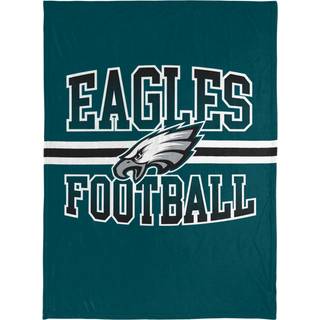 Foco NFL Micro Raschel Plush Throw Tæppe Stripe Logo 45 X 60 Philadelphia Eagles