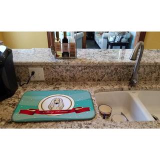 """" Caroline's Treasures BB1554DDM Dish Drying Mat 14 X 21 Glædelig jul """"