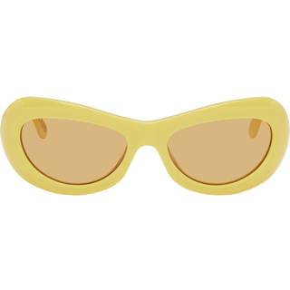 Marni Unisex Field Of Rushes Yellow 7IE Solbriller Acetat Gul Brun Geometrisk Normal