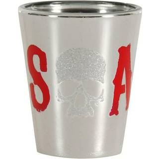 Just Funky Sons of Anarchy Glitter Skull Logo Shot Glass