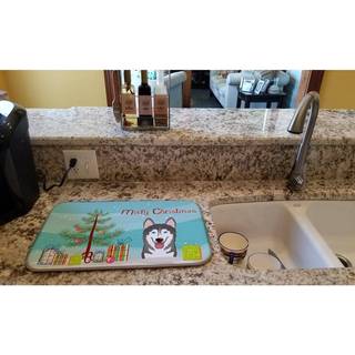 """" Caroline's Treasures BB1590DDM Dish Drying Mat 14 """" """" X 21 """" ""Juletræ"" ""