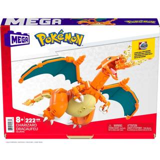Pokemon Mega Construx - byg din egen Pokemon Charizard - 10 cm - 222 byggeklodser