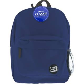 Bazic School rygs?k 17 """" Navy Blue Lightweight School Bag Padded Back & Justerbar Strap For Students Travel Bag Fit A4 Notebook 1-Pack