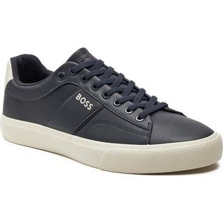 BOSS Black Herren Sneaker blau Glattleder