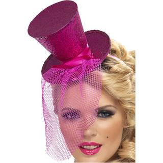 Mini Zylinder Pink mit Netz