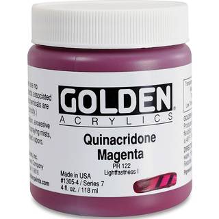 Tung kropsacryl af Golden Quinacridon Magenta 4 Fl. oz. / 118 ml jar professionel akrylmaling gennemsigtig