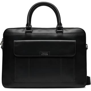 Tommy Hilfiger Sort Læder Computertaske