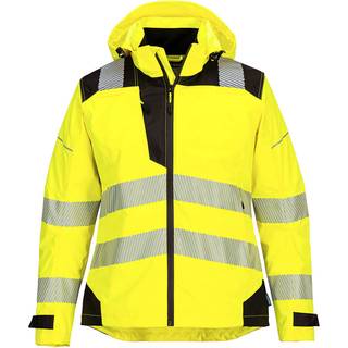 PW3 Hi-Vis regnjakke til kvinder - Gul/Sort (Størrelse: XS)