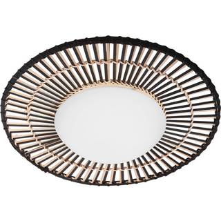 LED-loftslampe Aura, bambus