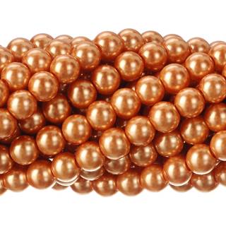 Rubyca 200pcs tjekkisk lille satin glans glas perle runde perler perler smykker, der fremstiller 8 mm orange