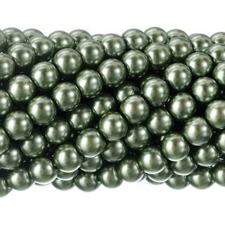 Rubyca 200pcs Tjekkisk lille satin glans glas perle runde perler DIY smykker, der fremstiller 6 mm asfaltgr?n