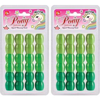 48 pcs perler smykker, der fremstiller kit DIY h?r fletning armb?nd ornamenter h?ndv?rk Jumbo rundt pony (gr?n diverse)