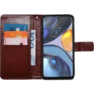 Wallet cover 3-kort Motorola Moto G84 - Brun