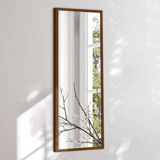 Aflangt Spejl Med Bred Røget Egetræsramme Med Træramme - 48.5 x 133.5 Cm - Incado