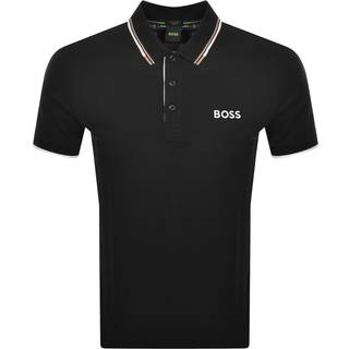 Poloshirt i bomuldsblanding med kontrasterende logoer