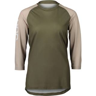 POC Women's MTB Pure 3/4 Jersey Epidote Green/Light Sandstone Beige, S