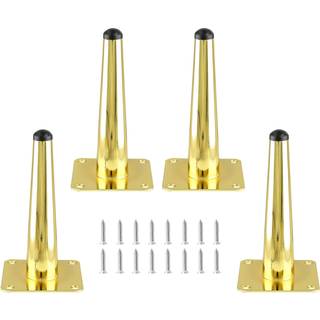 Seimneire 4stk 6 tommer m?belben lige koniske metalben luksus guld midt i ?rhundrede stil m?bler
