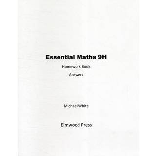 Essential Maths 9H Homework Answers