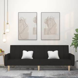 2-Personers Sovesofa Stof - Sort