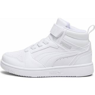 Puma Rebound V6 Mid Sneakers Kids, White, Size 28, Shoes - Cool Light Gray - 28