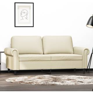 2-Personers Sofa Kunstlæder - 140 cm / Creme