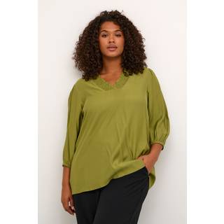 Kaffe Curve KCdania Bluse - Grøn - Str 50 - Damer