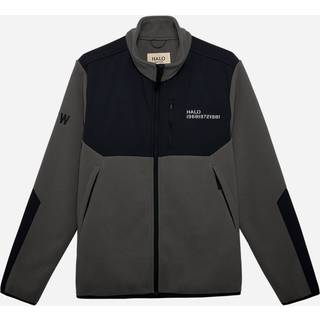HALO Blocked Zip Fleece Str. M - Raven, ideel til løb og udendørs aktiviteter, varm og komfortabel fleecejakke