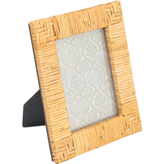 Creative Co-op Handwoven Rattan Photo Frame Natural (Holder 5 """" X 7 """" Foto)