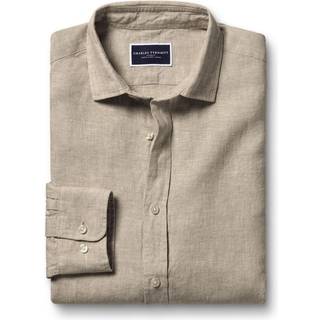 Charles Tyrwhitt Pure Linen Slim Fit Shirt Oatmeal