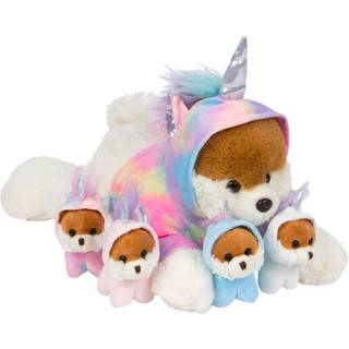 Pixiecrush Unicorn udstoppede dyr til piger i alderen 3-8 - Mommy Dog Unicorn med 4 enhj?rninger hvalpe - Magisk hundepude plushie - Fortryllende