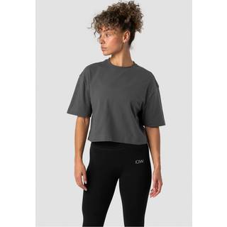 Everyday Cotton Cropped T-shirt Dark Grey